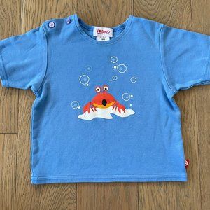 Zutano Unisex Underwater Crab Screen print short sleeve T Shirt